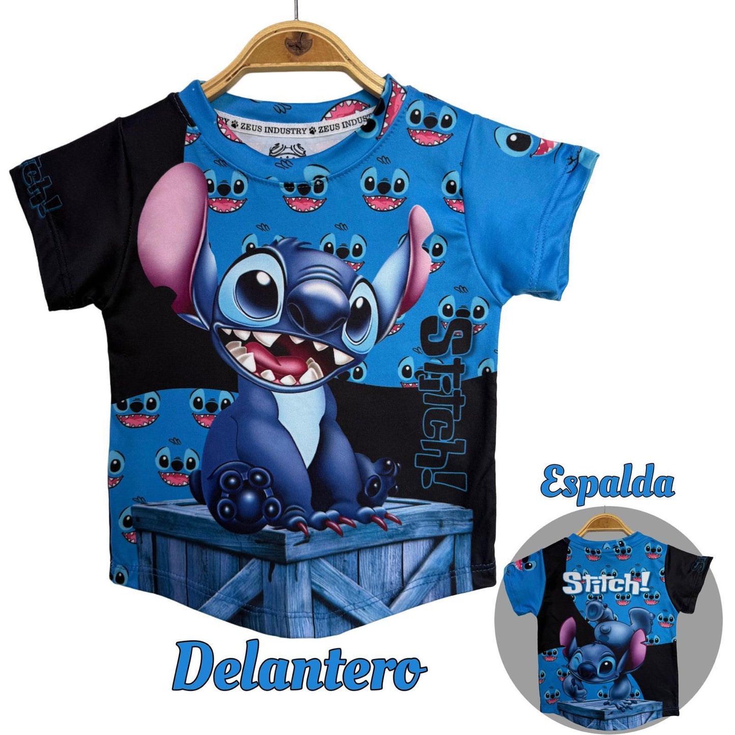 Camiseta Stitch Ojitos Premiun Niño