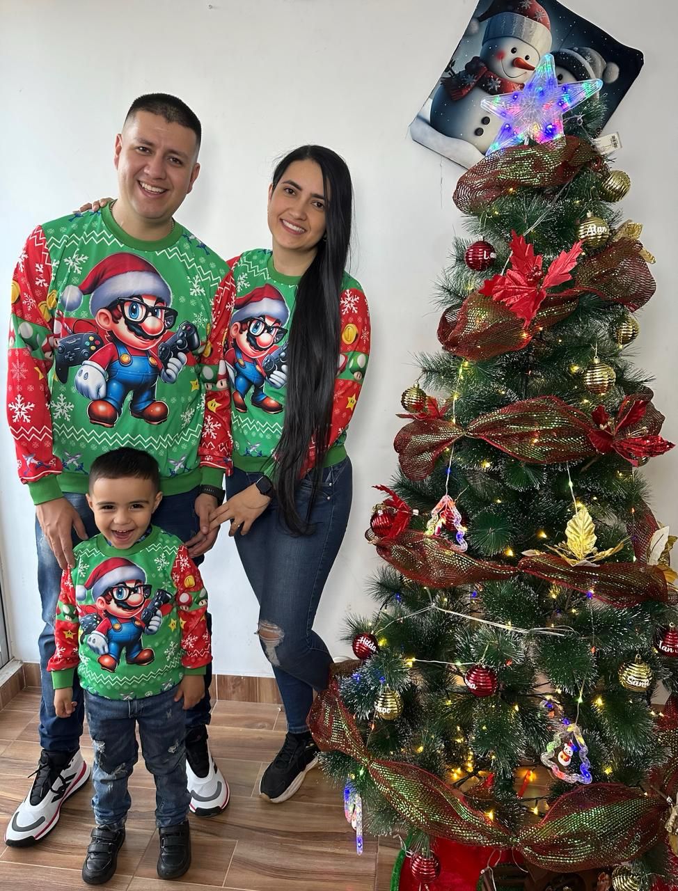 Buzo Navideño Súper Mario Infantil