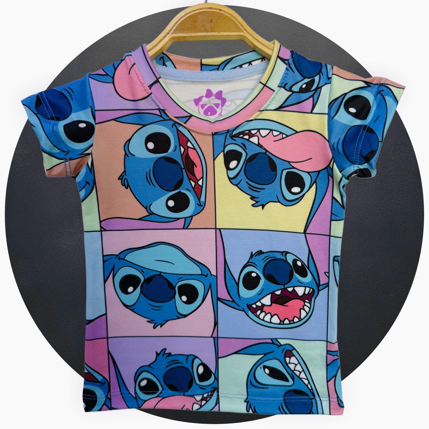 Camiseta Niña Stitch Azul 👧🏻