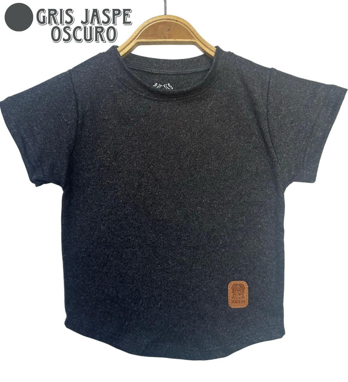 Camiseta Infantil Gris Oscuro