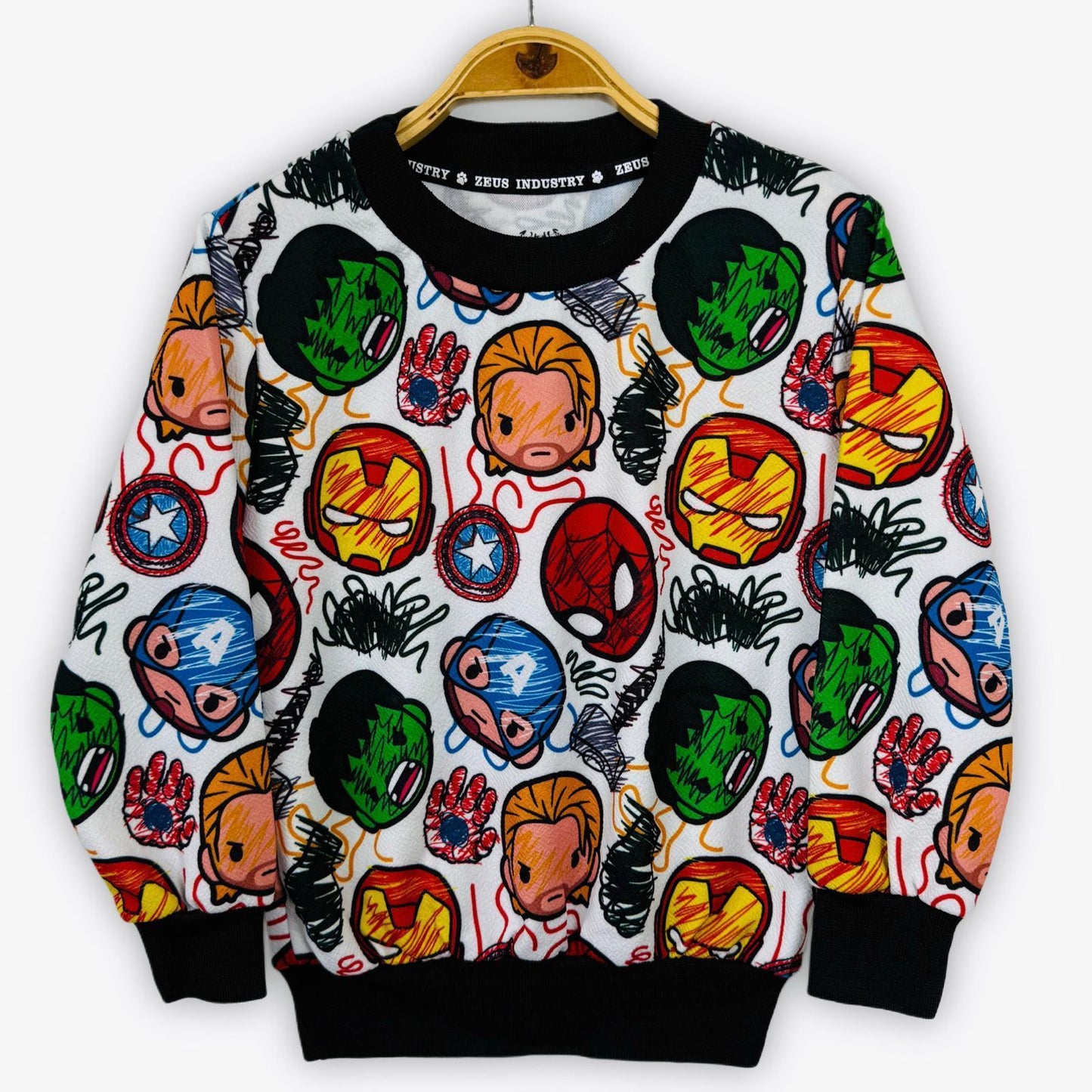 Buzo Marvel Caras Niños