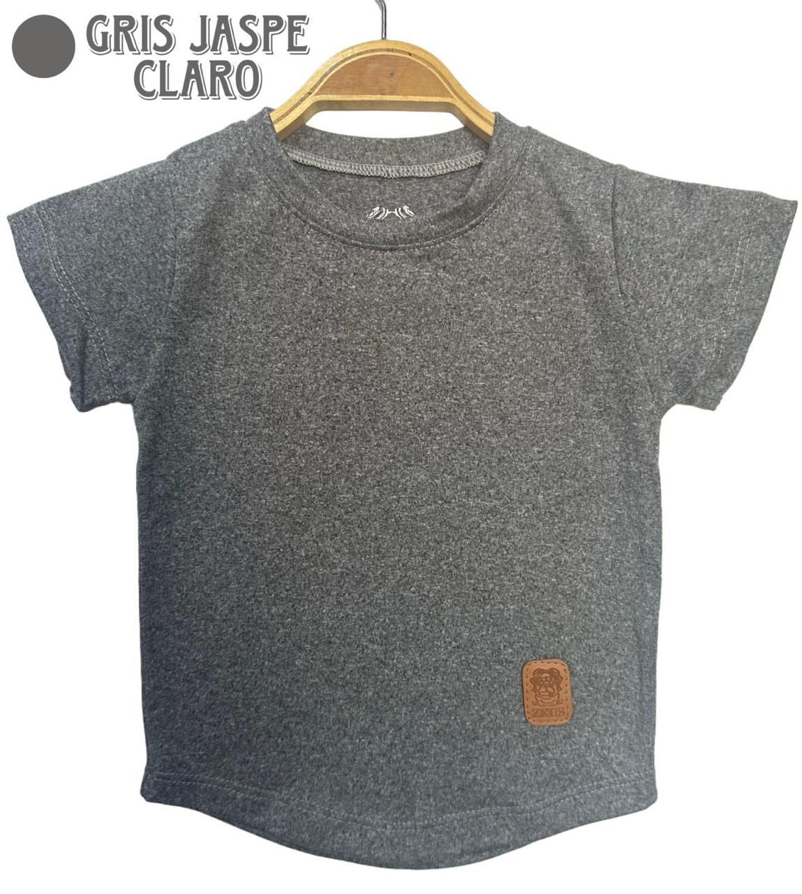 Camiseta Infantil Gris Jaspe