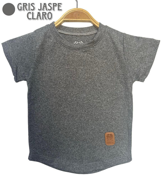 Camiseta Infantil Gris Jaspe