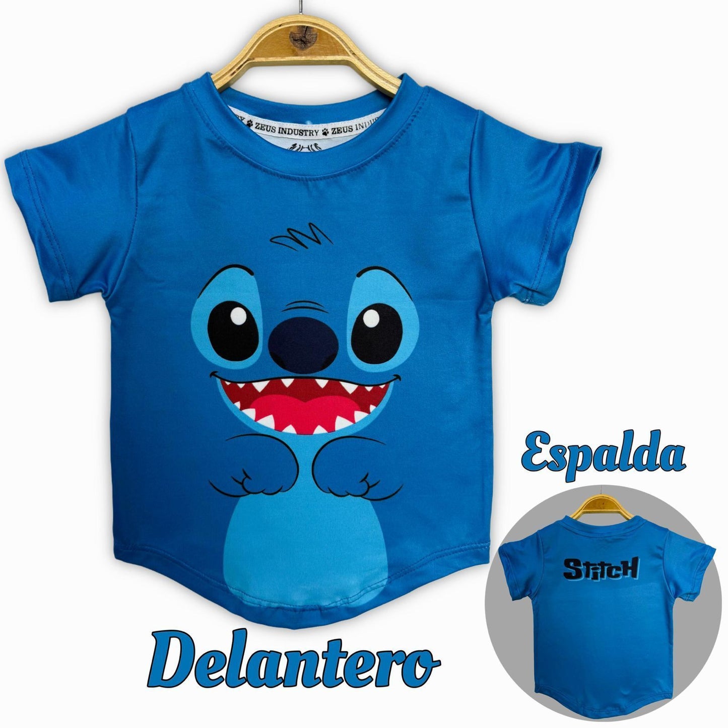 Camiseta Stitch Caritas Premiun Niño