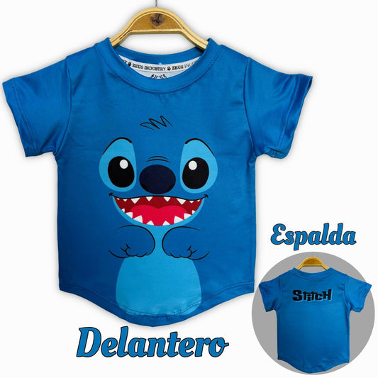 Camiseta Stitch Caritas Premiun Niño
