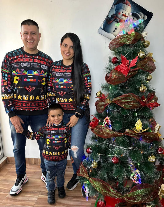 Buzo Navideño Los 80 Gamer Infantil