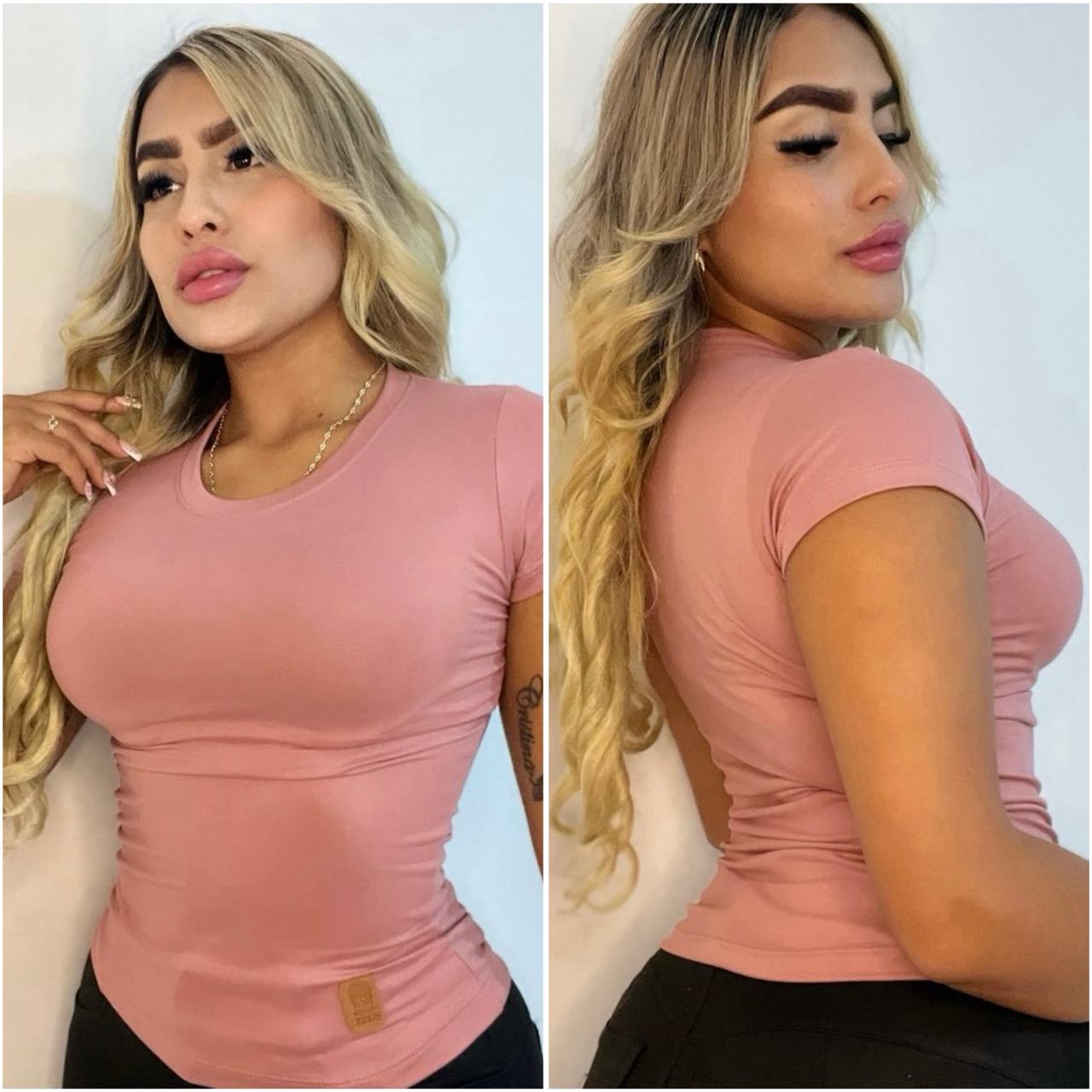 Camiseta Unicolor Palo Rosa