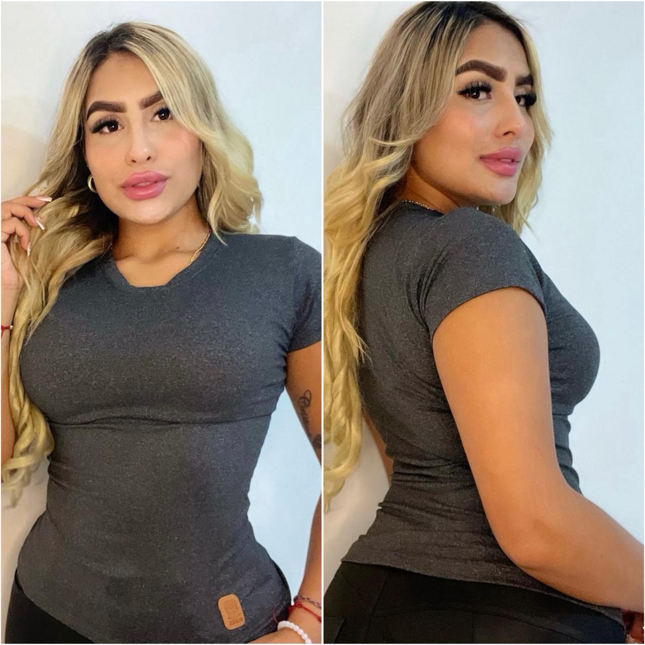 Camiseta Unicolor Gris jaspe