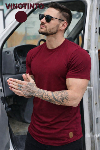 Camiseta Unicolor Hombre
