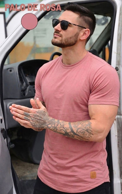 Camiseta Unicolor Hombre