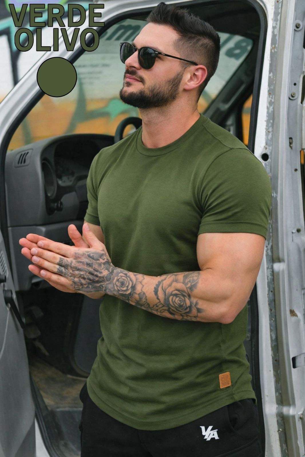 Camiseta Unicolor Hombre
